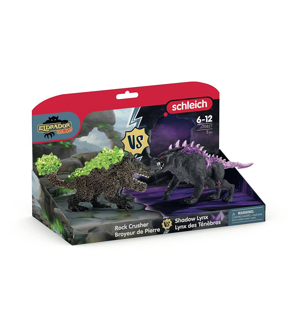 Figurines Duo Lynx des Ténèbres vs Broyeur de Pierre SCHLEICH 70827 Eldrador Creatures dès - vue 4
