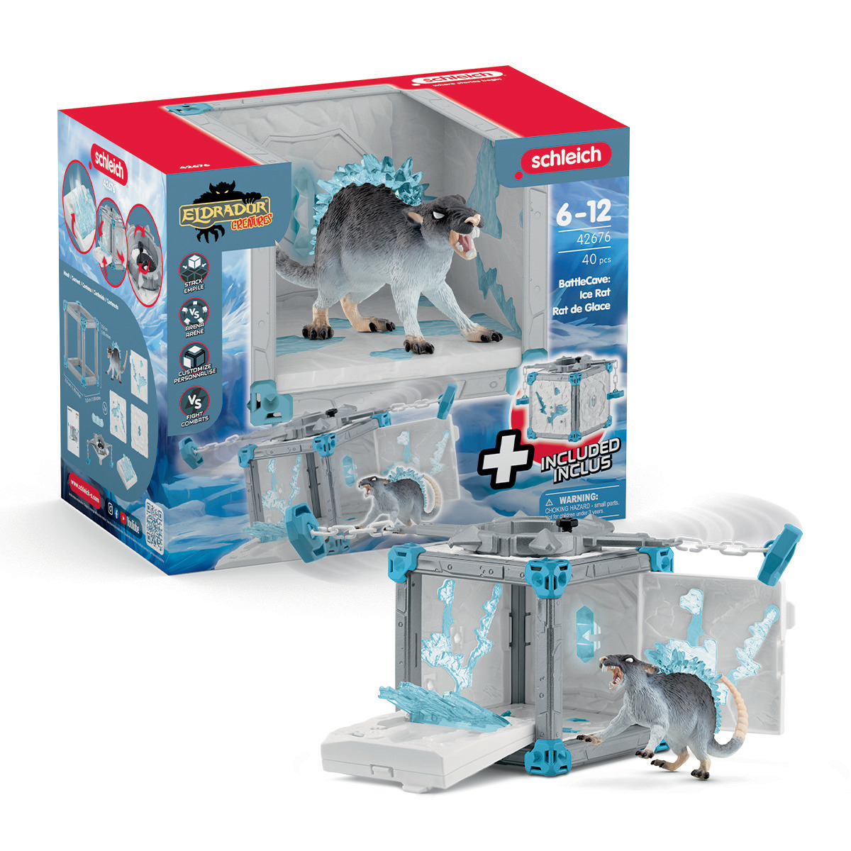 BattleCave Rat de Glace Extension de 'arène SCHLEICH 42676 Eldrador Creatures dès - vue 4