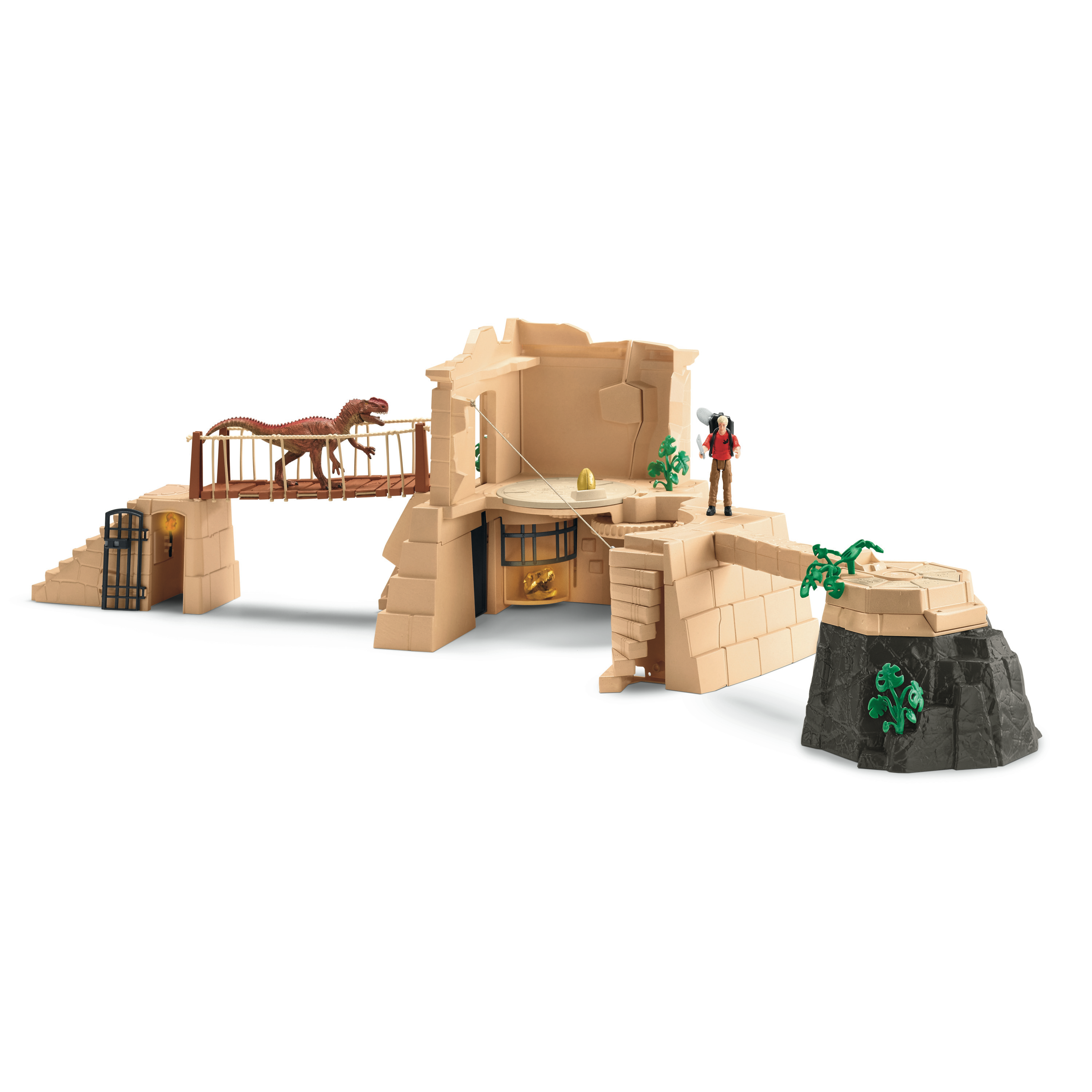 Aventures au temple perdu Schleich 42657 Dinosaurs Coffret avec un dinosaure Monolophosaurus inclus Pour enfant dès - vue 4