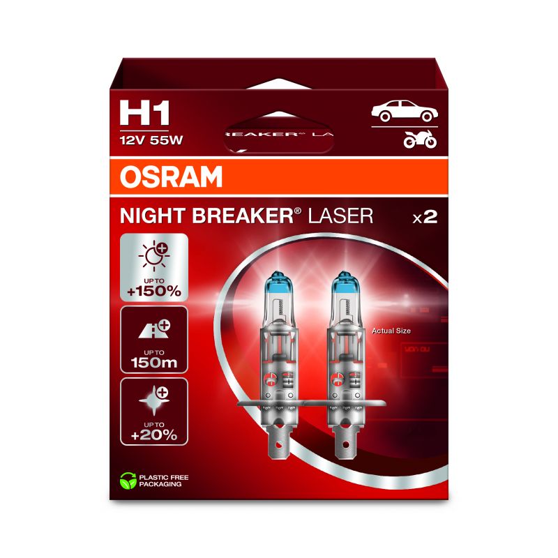 Osram Night Breaker Laser Ampoules Halogène H4 12V60 set à 2 pièces - vue 3