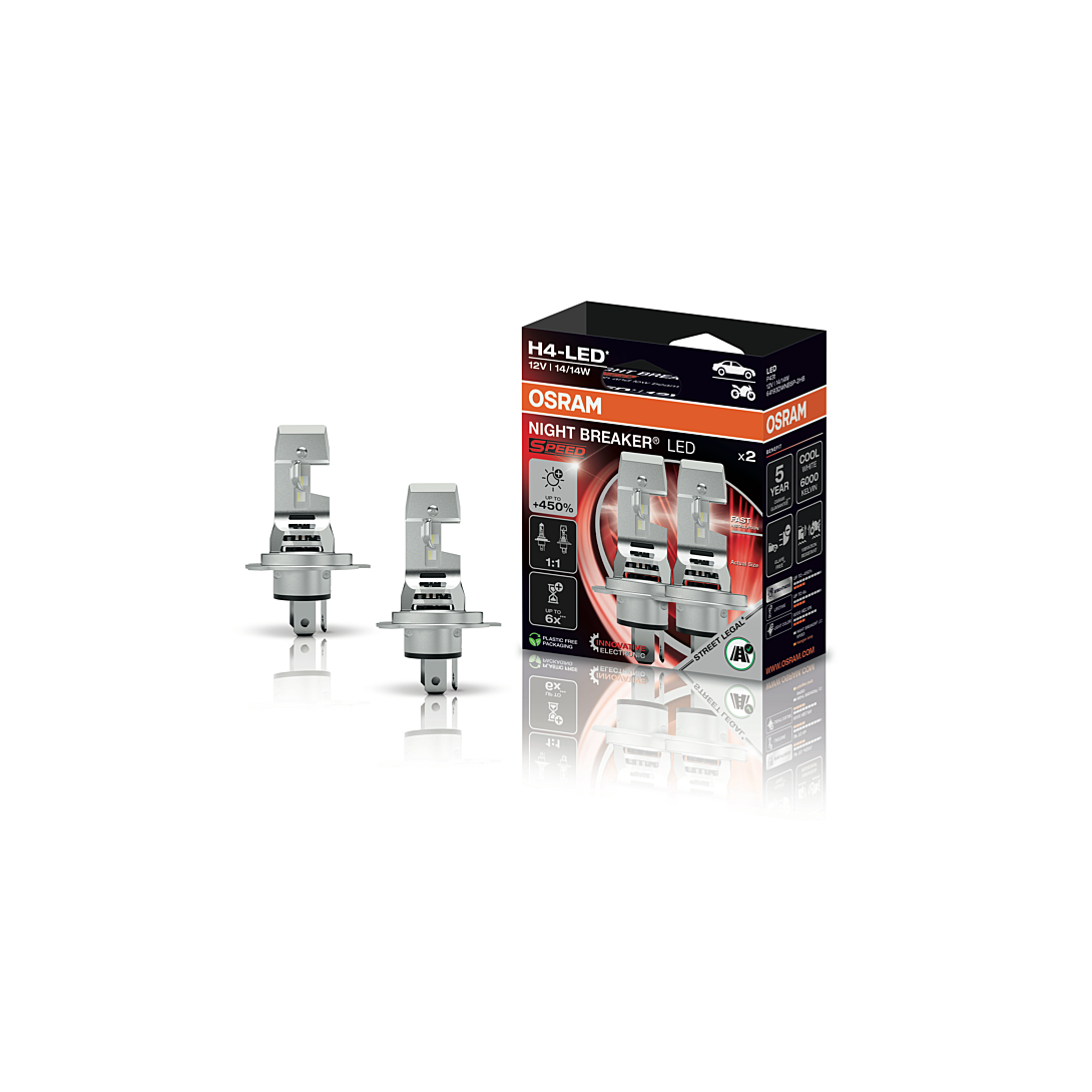 OSRAM 64193DWNBSP 2HB Ampoule LED NIGHT BREAKER® LED SPEED H4 12 V - vue 2