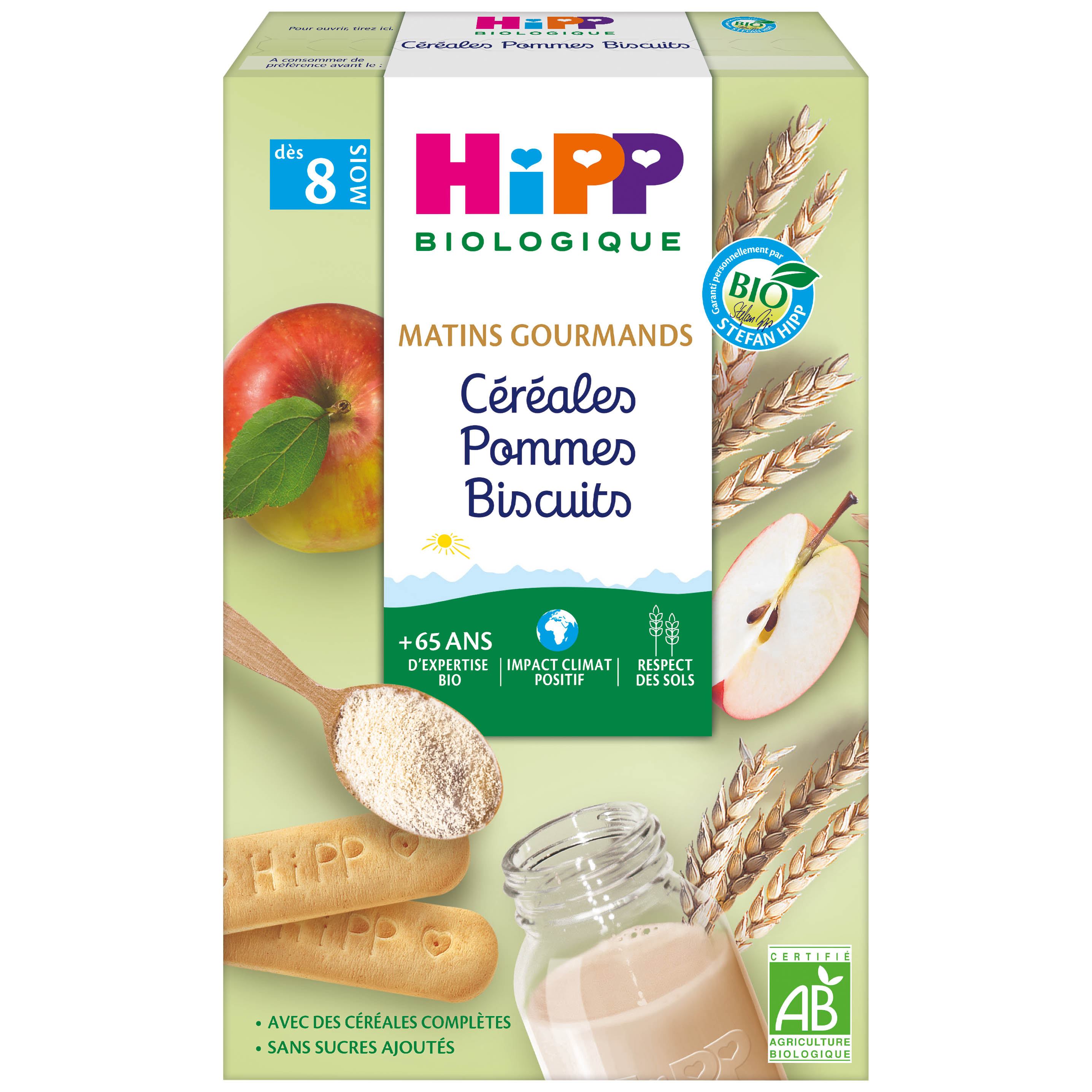 Hipp Céréales Pommes Biscuits Boîte dès Bio - vue 1