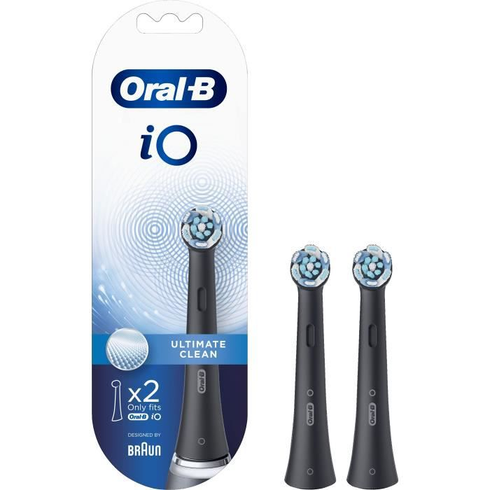 Pack de 2 brossettes Oral-B iO Ultimate Clean Brossettes Noires