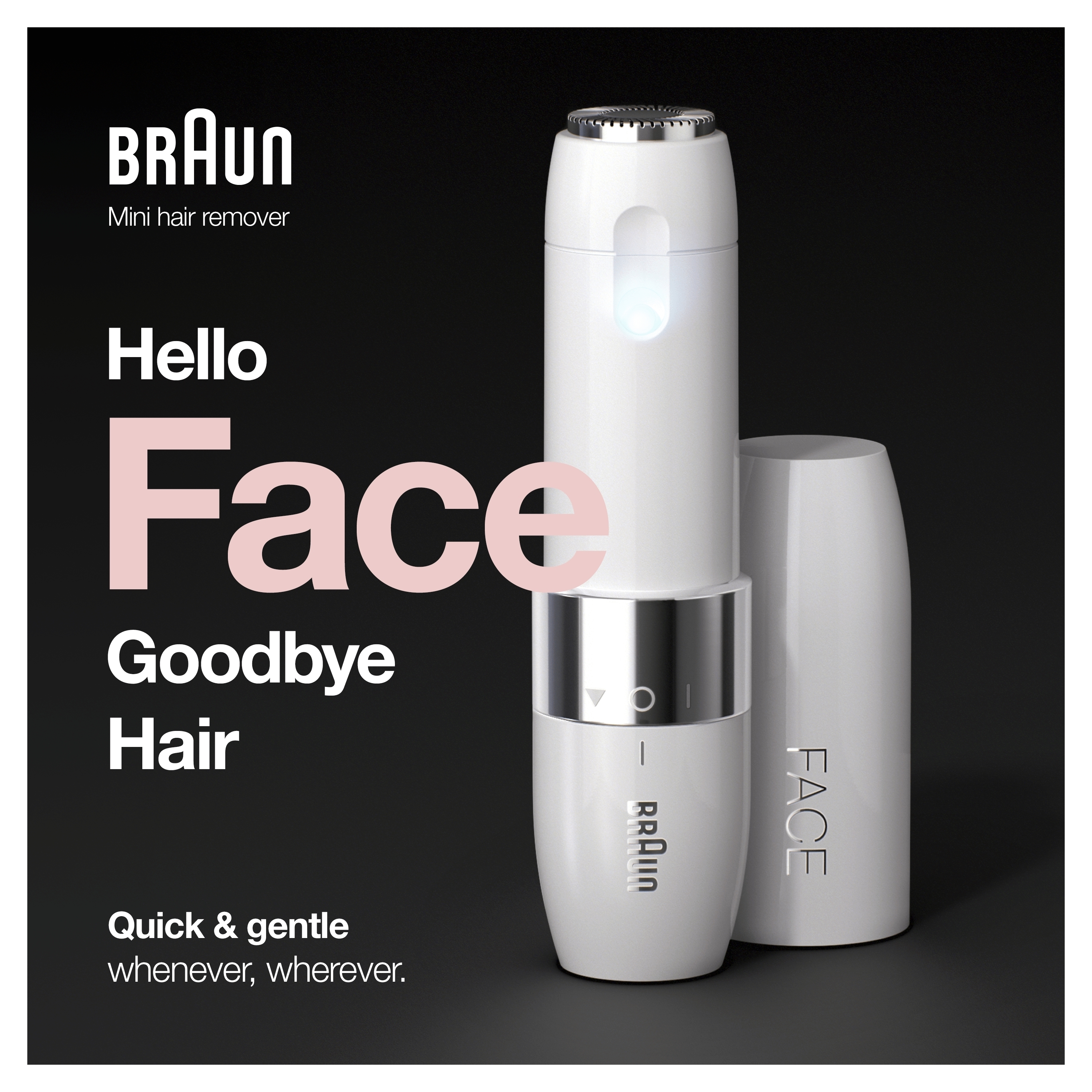 Braun Face Mini FS1000 - Rasoir Visage Électrique Pour Femme, Blanc