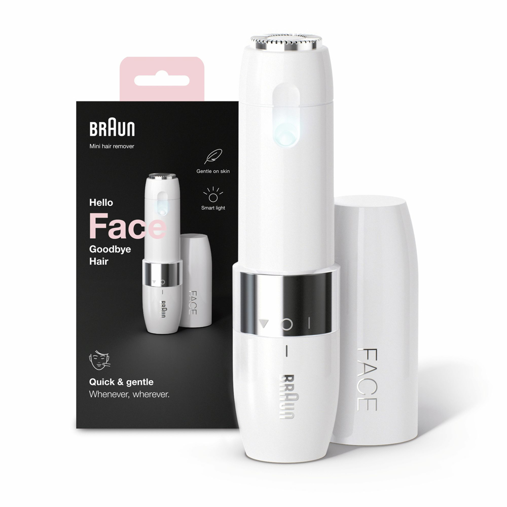 Braun Face Mini FS1000 - Rasoir Visage Électrique Pour Femme, Blanc