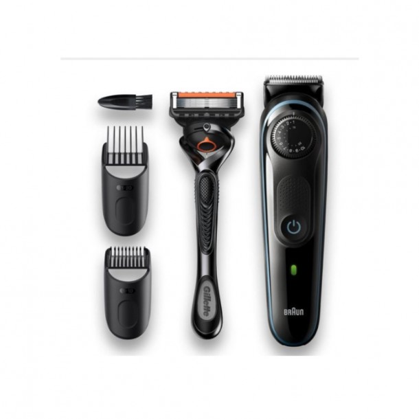 Braun BeardTrimmer 5 BT5340 AC/Batterie 39 2 cm Noir, Bleu