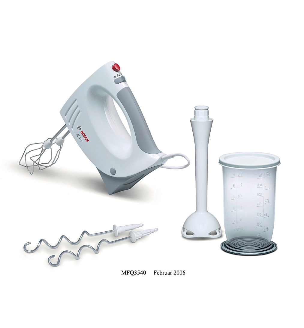 Batteur Bosch MFQ3540 450 W blanc gris