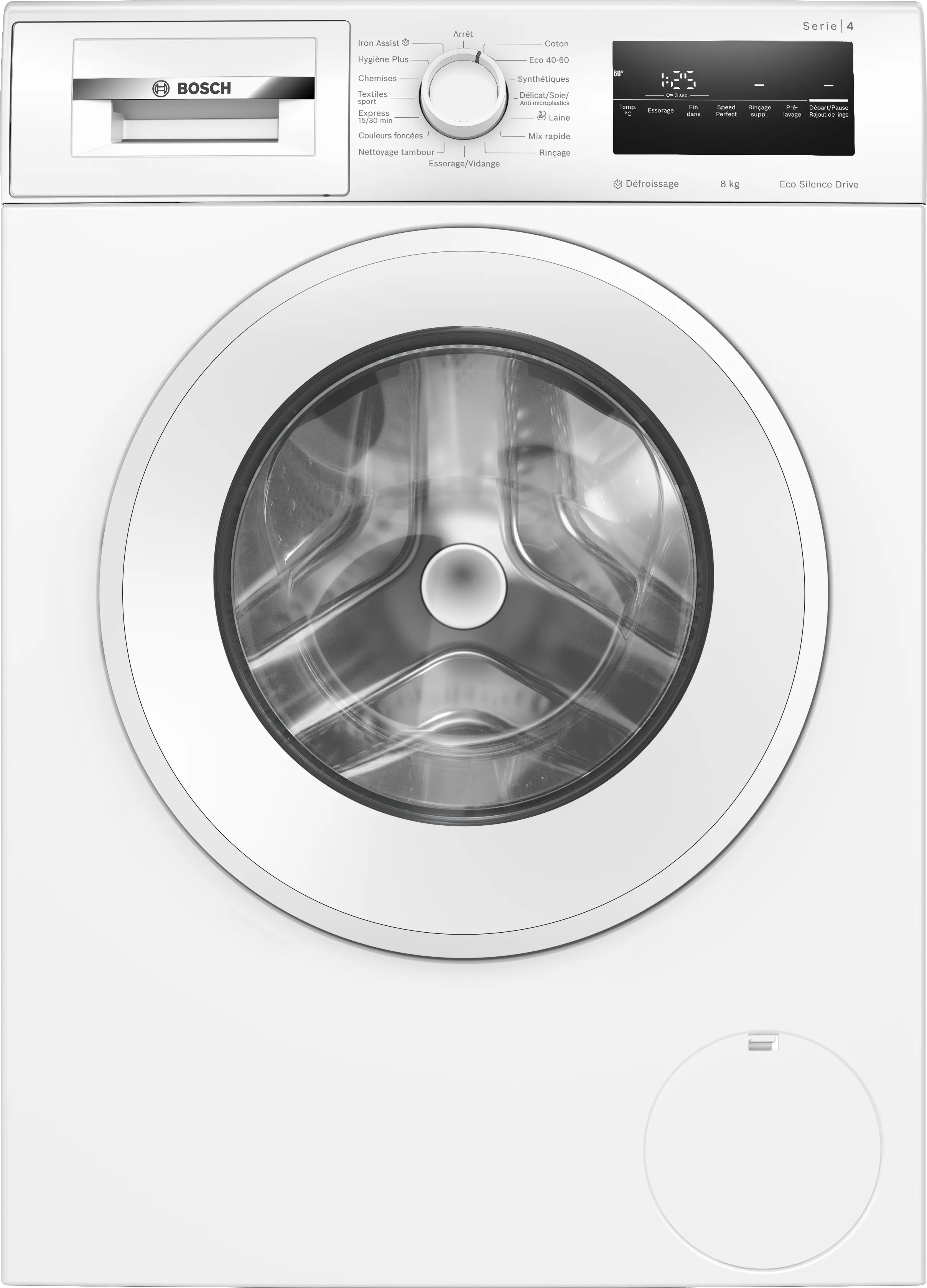 Lave linge hublot 60m 8kg 1400 toursmin WAN2827UFR BOSCH - vue 6