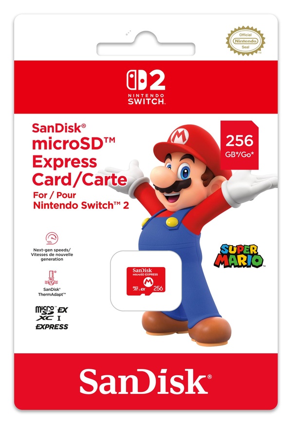 Carte mémoire micro SD express 256 Go  SanDisk (NINTENDO SWITCH 2)