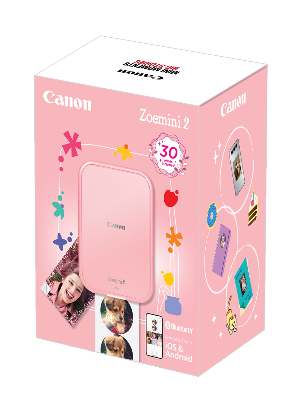 Zoemini 2 Pack - Rose doré(30 feuilles assorties + Housse)