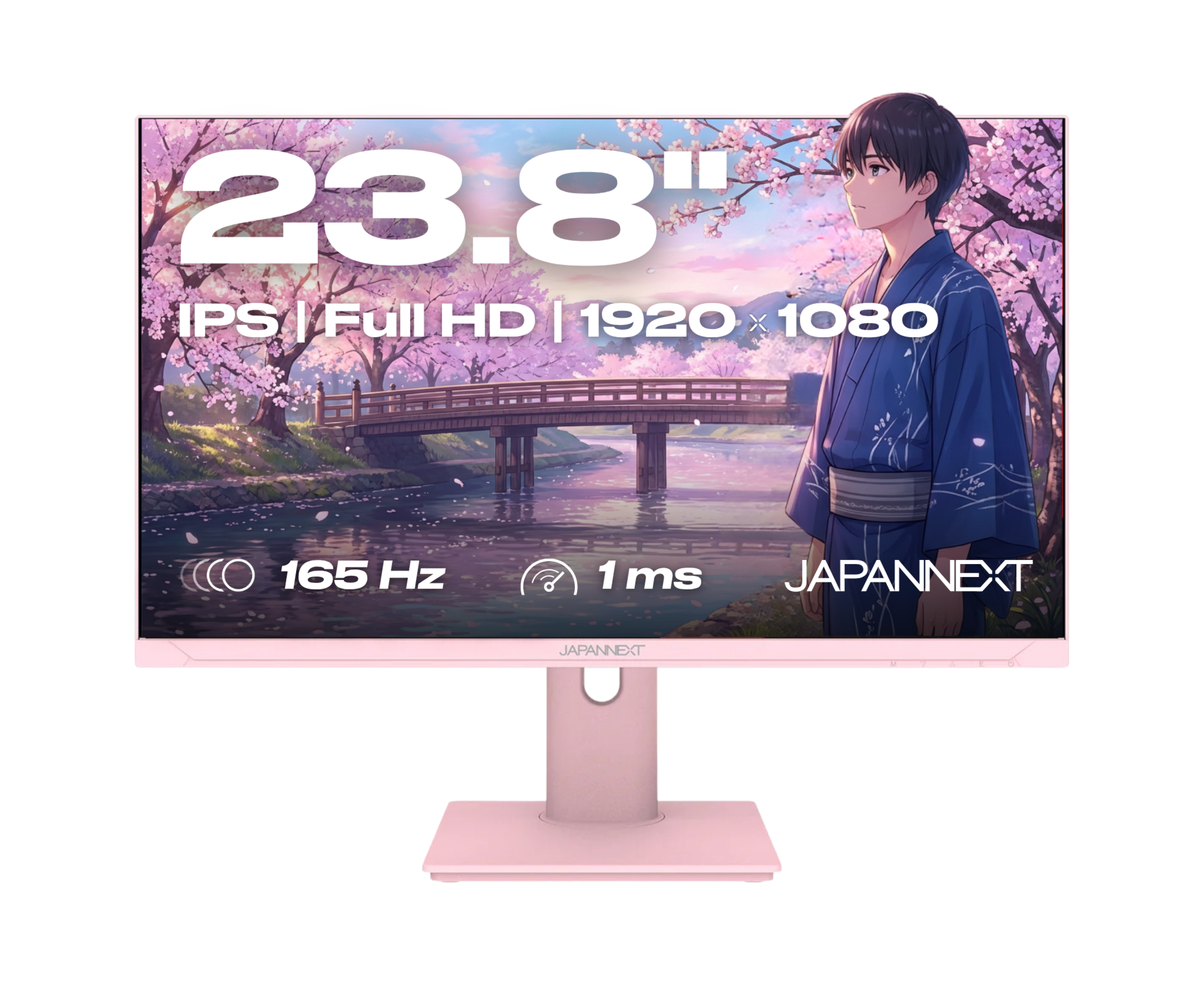 Ecran PC Gamer JAPANNEXT 23.8 IPS Full HD 1920x1080 165Hz 1ms Pastel JN I238F165 HSP PK - vue 2