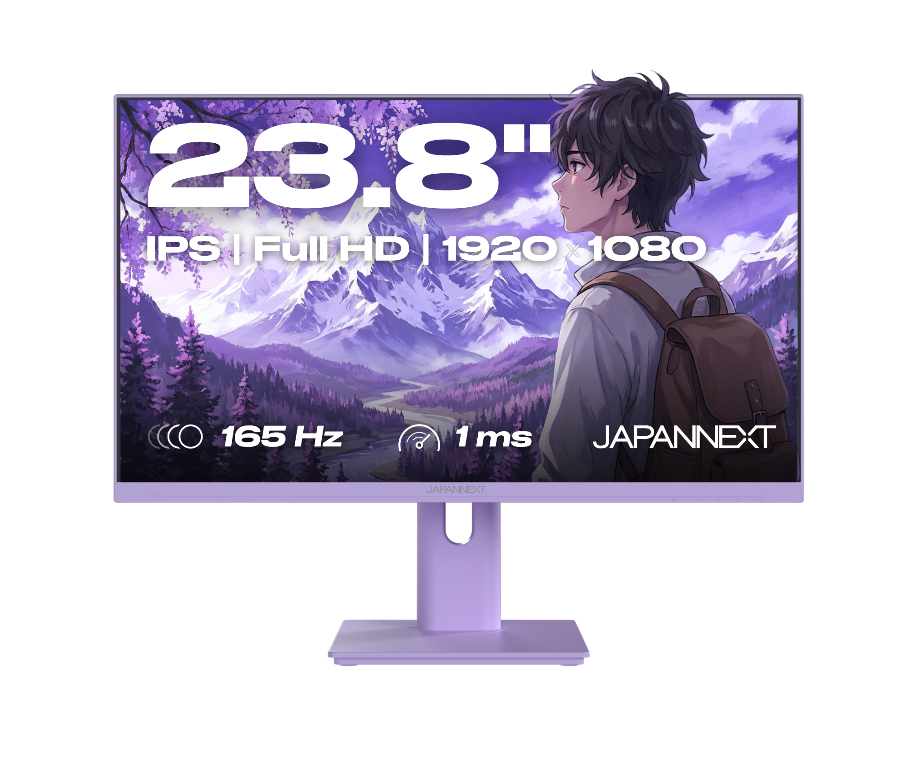 Ecran PC Gamer JAPANNEXT 23.8 IPS Full HD 1920x1080 165Hz 1ms Pastel JN I238F165 HSP PP - vue 2