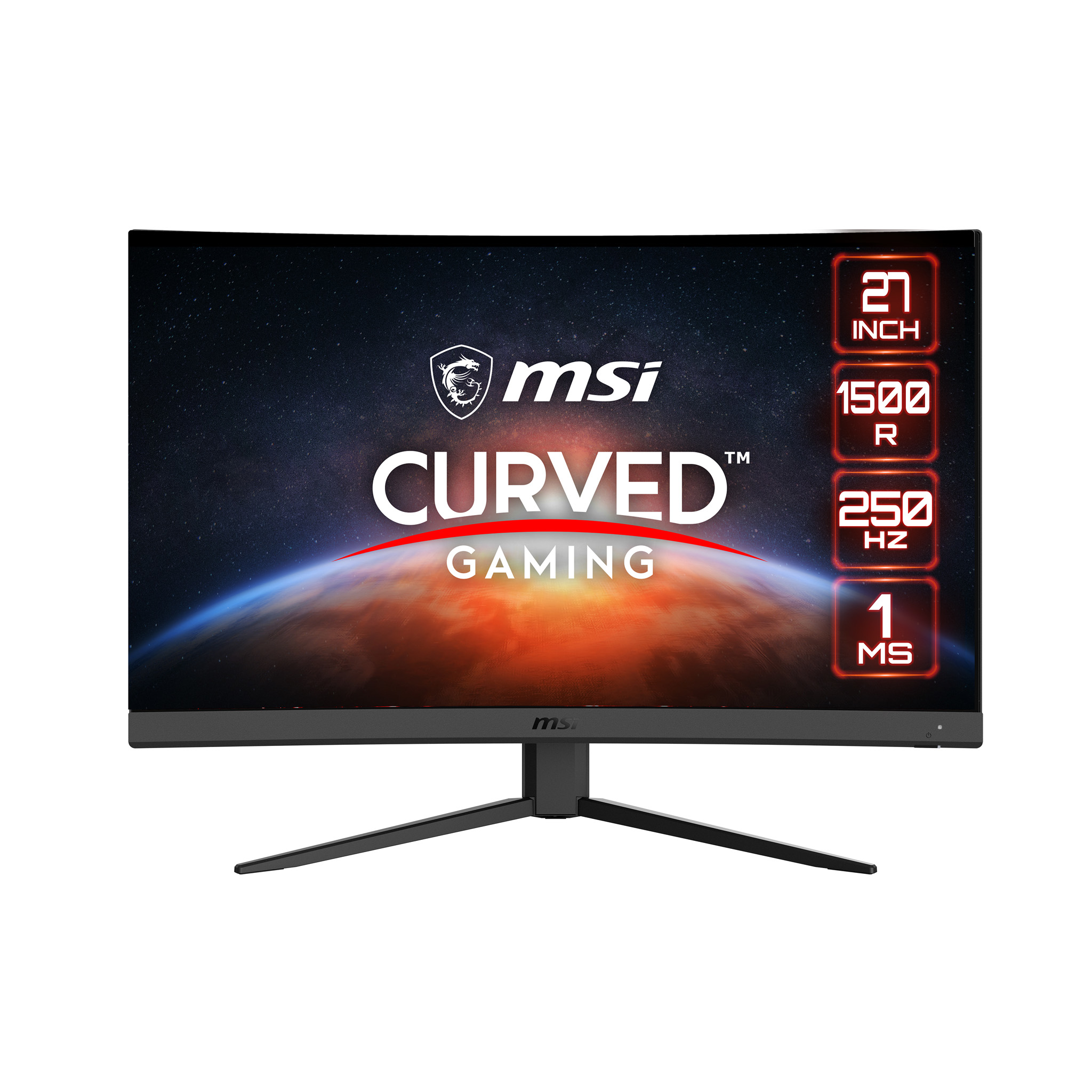 Msi G27C4X - Écran Led - Jeux - Incurvé - 27" - 1920 X 1080 Full Hd (1080P) @ 240 Hz - Va - 300 Cd/M² - 3000:1 - 1 Ms - 2Xhdmi, Displayport - Noir