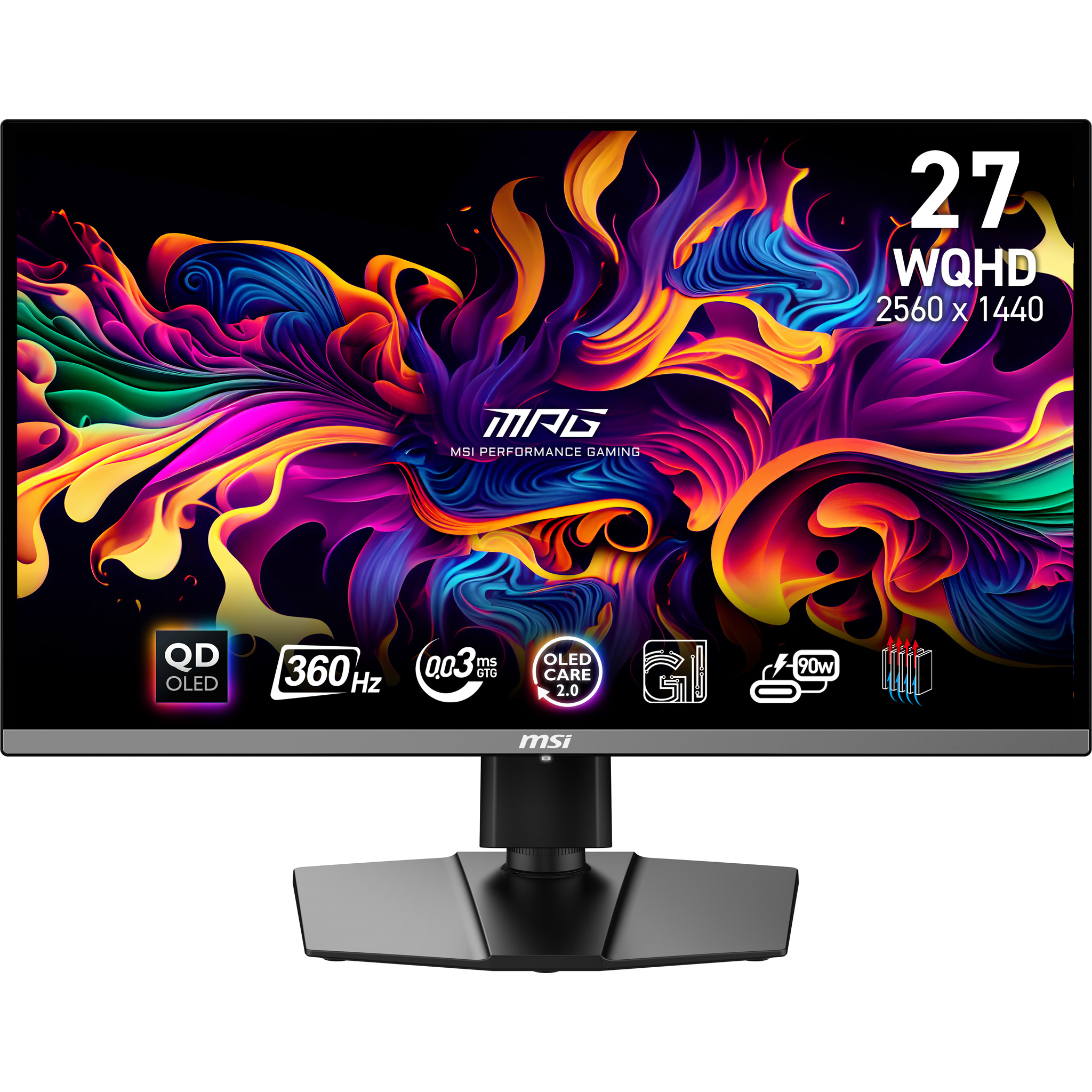 MSI MPG 271QRX QD-OLED écran plat de PC 67,3 cm (26.5) 2560 x 1440 pixels Wide Quad HD Noir
