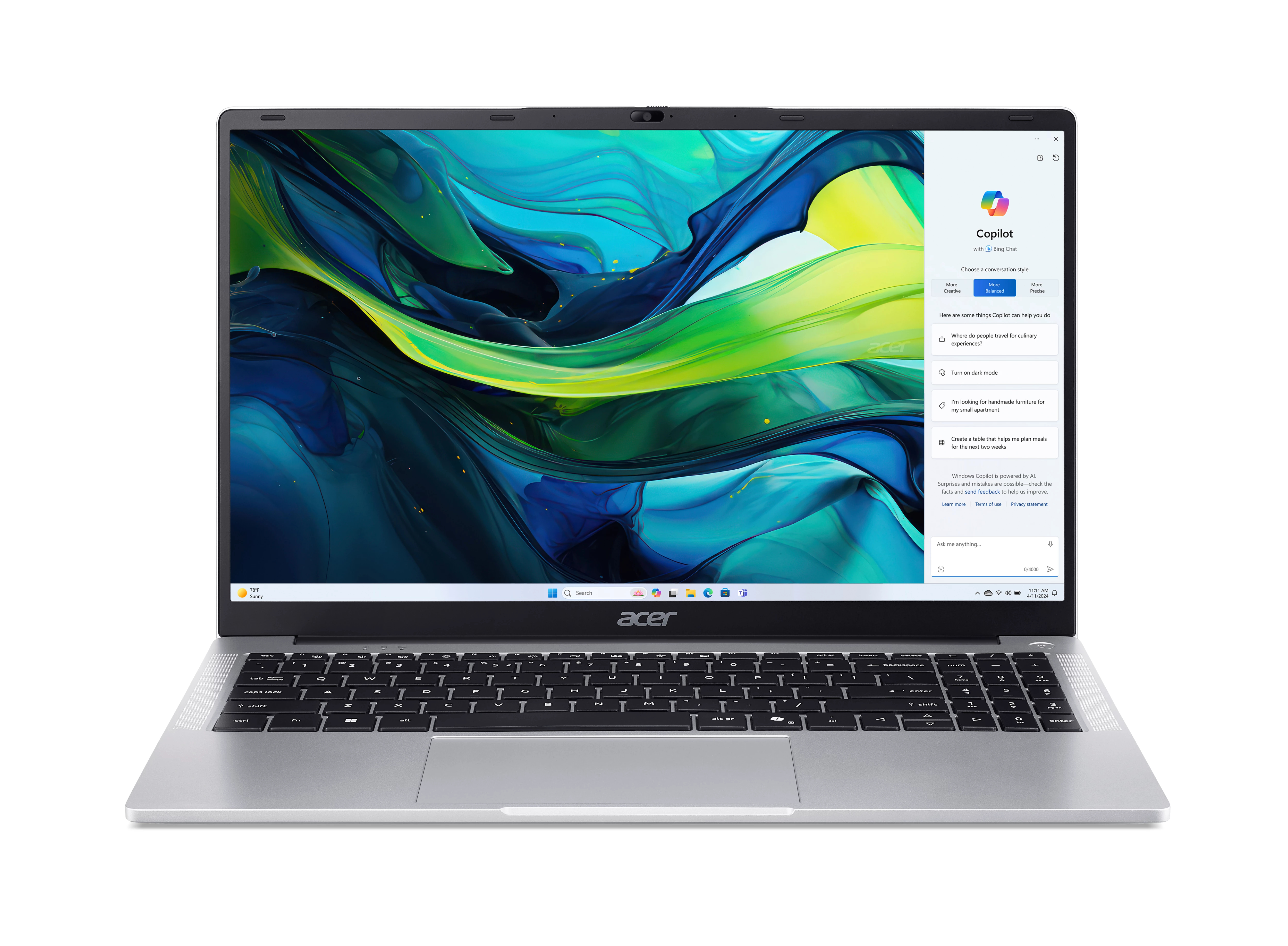 PC Portable Acer AL15-32P-C96Y / 15.6'' Full HD / Intel Celeron N4500 / 4 Go DDR4-SDRAM / 128 Go eMMC