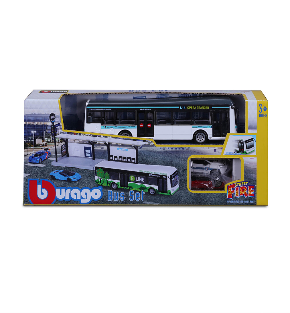 1/64 Playset City Bus Station