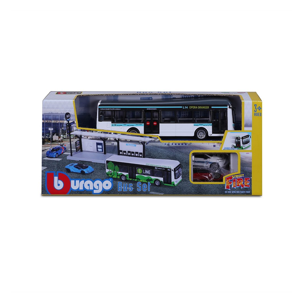 1/64 Playset City Bus Station