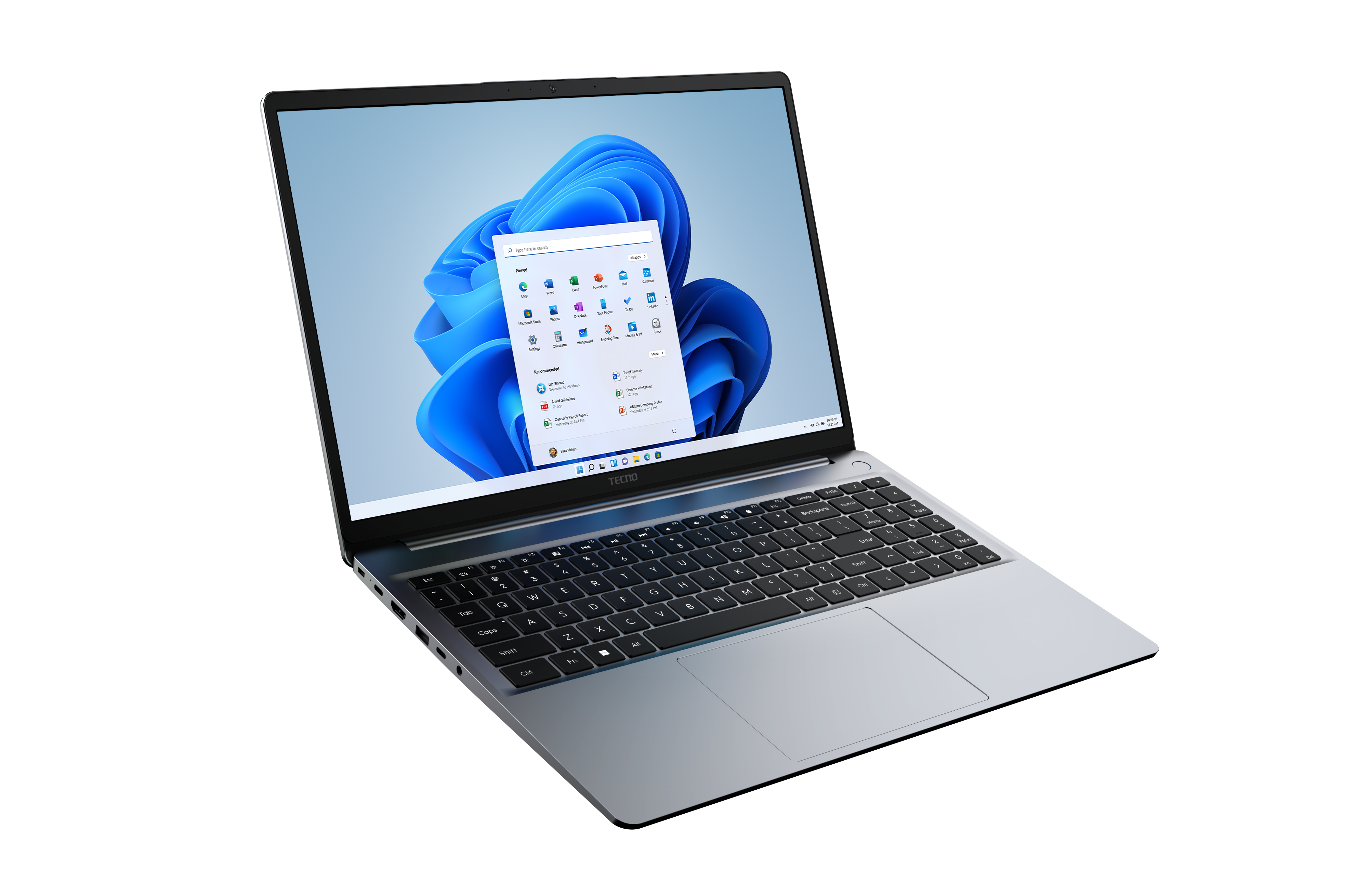 PC Portable TECNO K15SDA 15.6 FHD IPS AMD R5 RAM 8Go Stockage SSD Windows 11 Azerty - vue 4