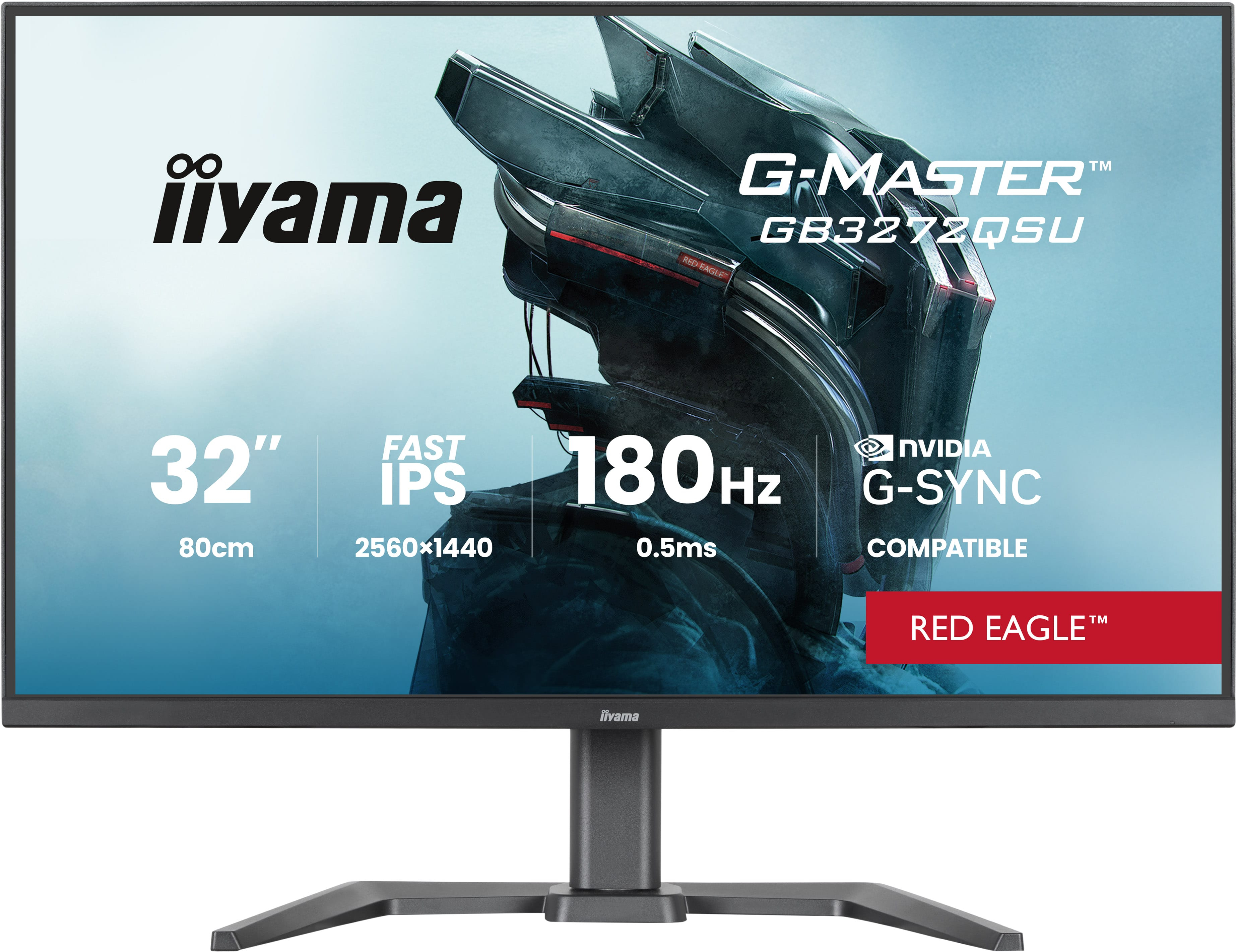 iiyama G-MASTER GB3272QSU-B1 écran plat de PC 80 cm (31.5) 2560 x 1440 pixels Quad HD LED Noir