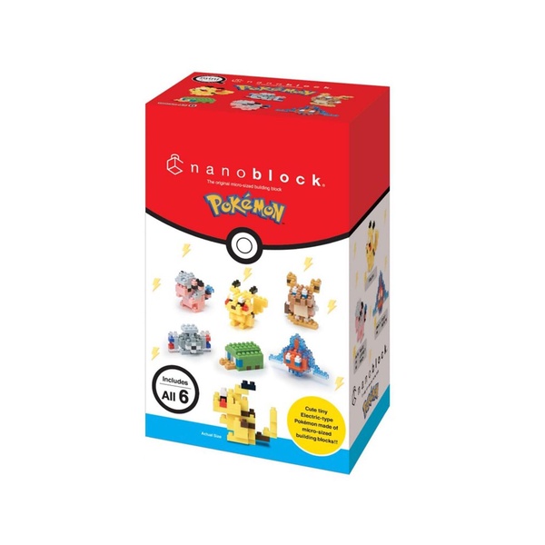 Coffret de 6 figurines en briques BANDAI NANOBLOCK Pack Pokémon type Électrique - vue 8