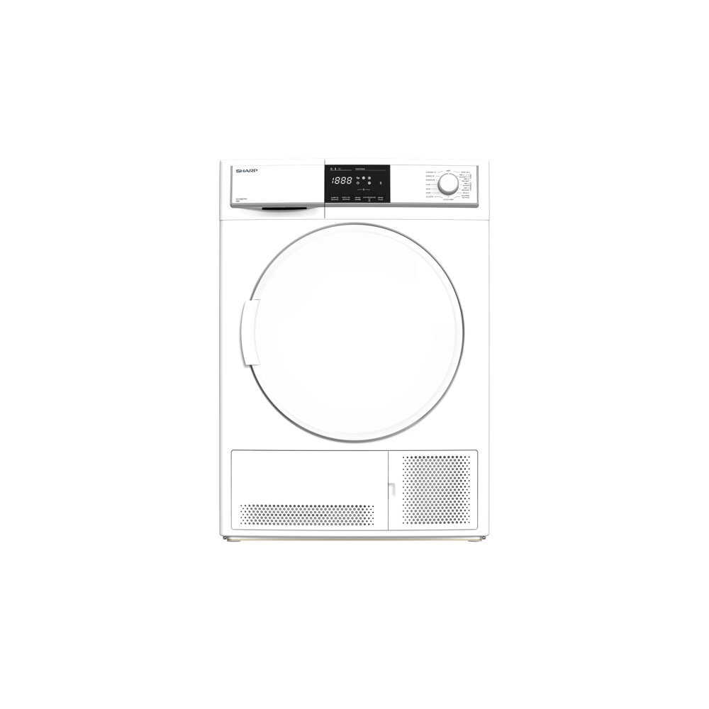 Sèche-linge à condensation 8 kg SHARP KD-HCB8S7PW91