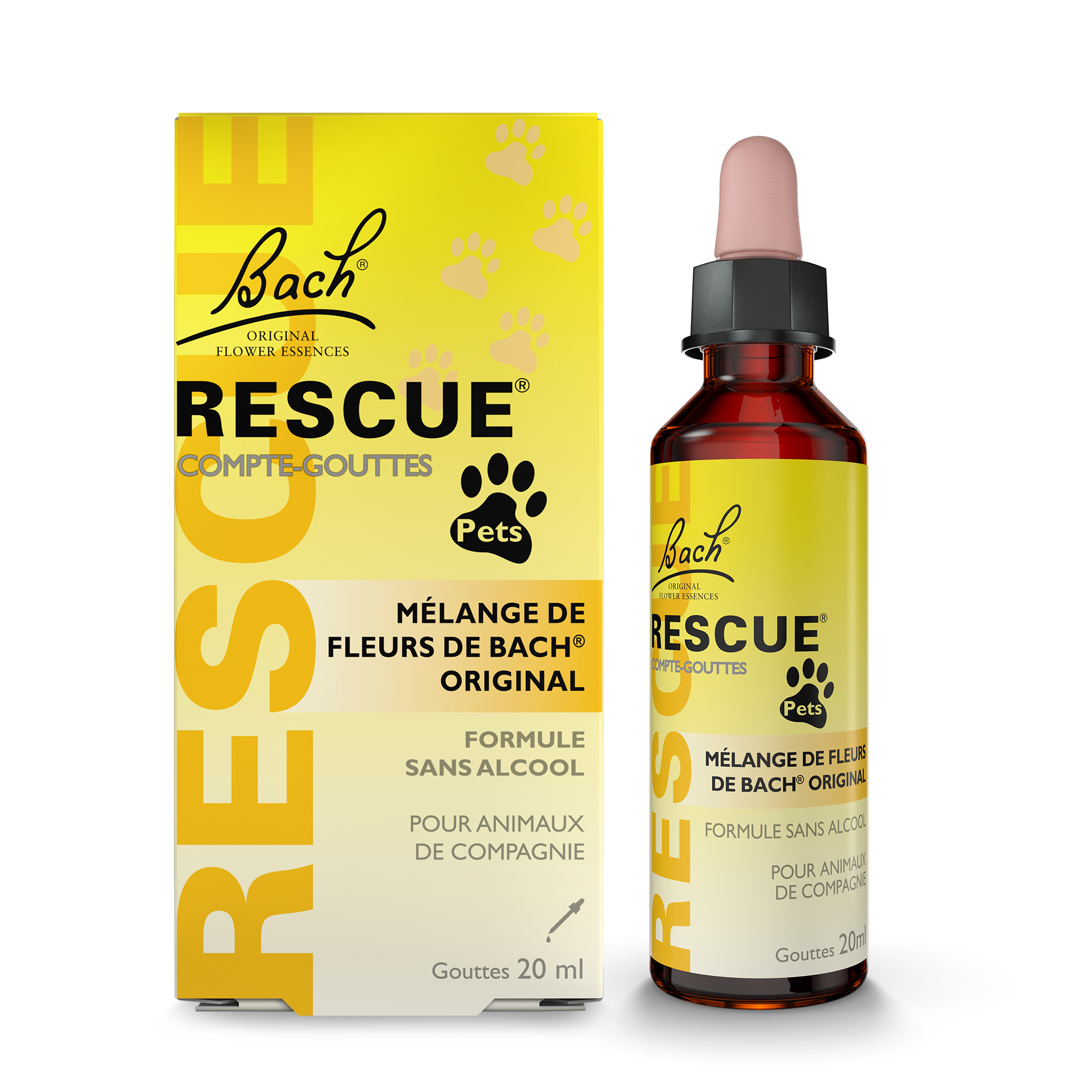 Complément Alimentaire Animaux De Compagnie Mélange De Fleurs De Bach Rescue Le Flacon De 10ml - vue 2