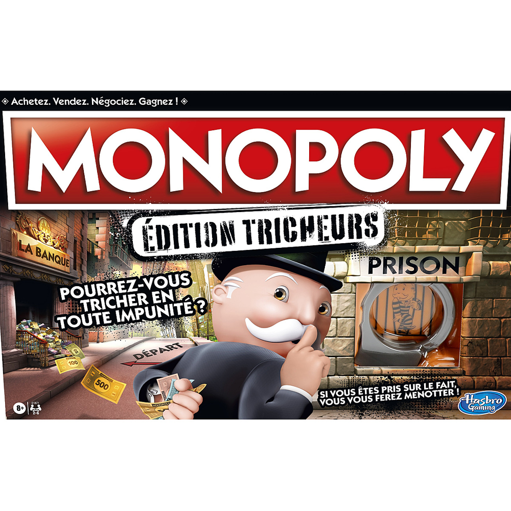 Monopoly : édition Tricheurs, jeu de plateau pour les joueurs, à partir de 8 ans