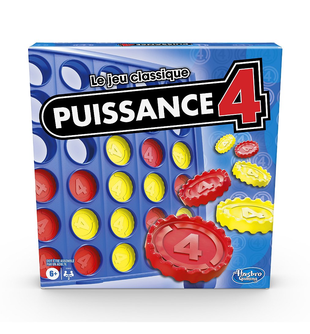 Puissance 4, Jeu de société de strategie pour enfants, à partir de 6 ans, Version française