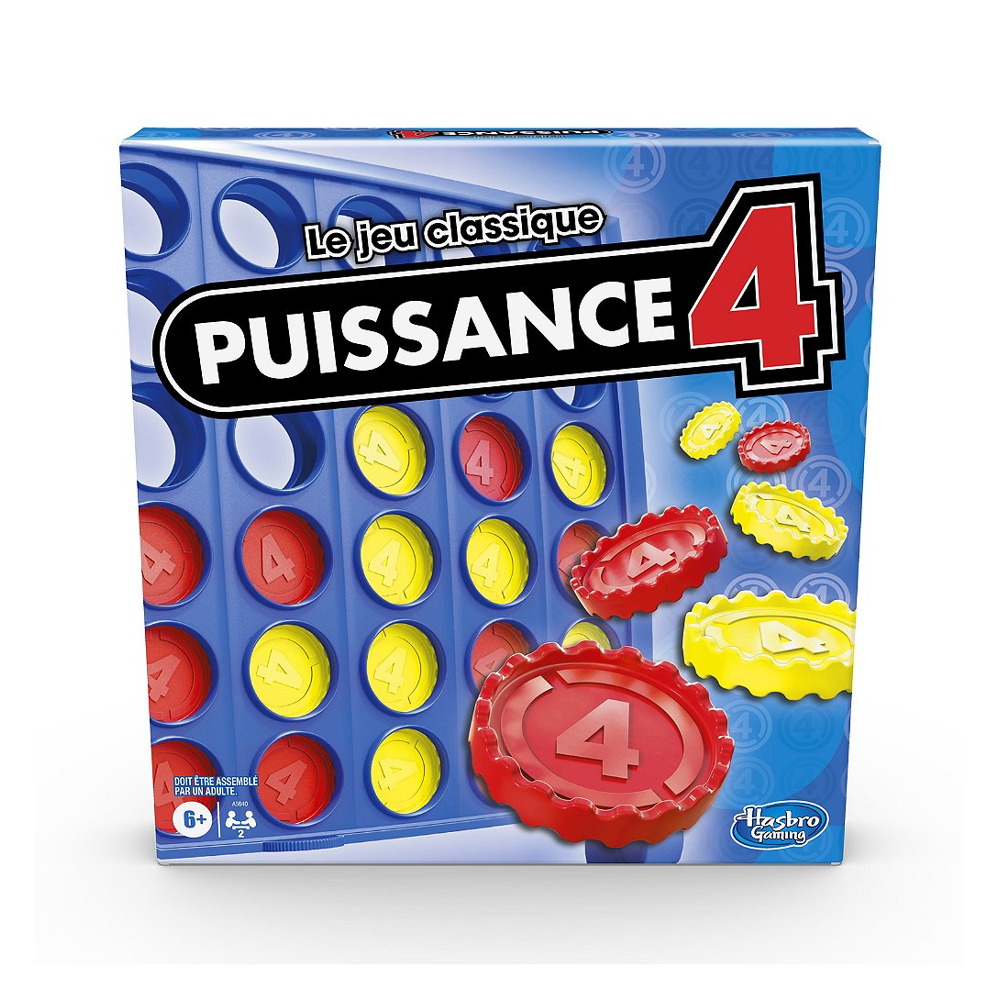 Puissance 4, Jeu de société de strategie pour enfants, à partir de 6 ans, Version française