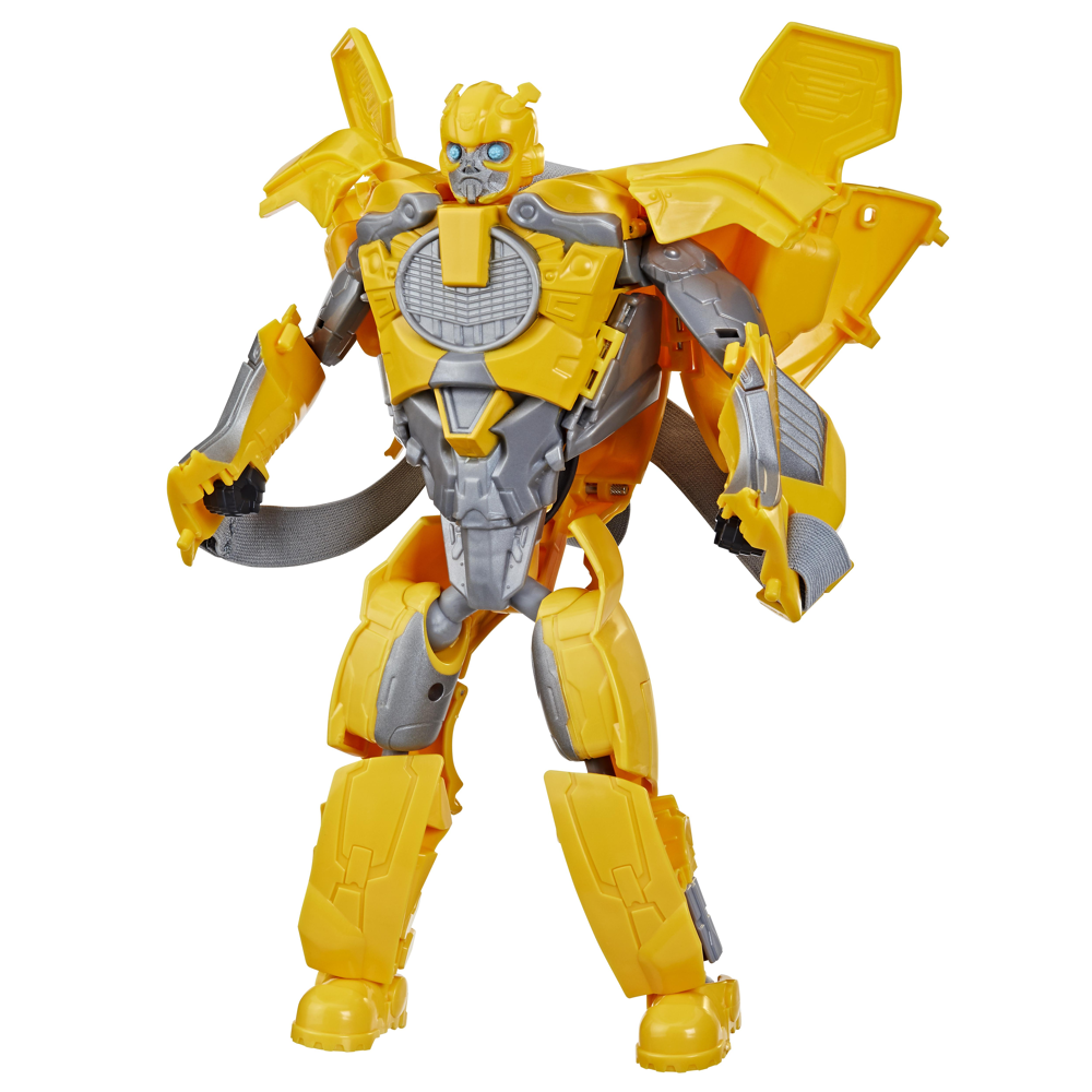 Transformers: Rise of the Beasts, masque convertible Bumblebee 2 en 1 avec mode figurine de 22,5 cm,