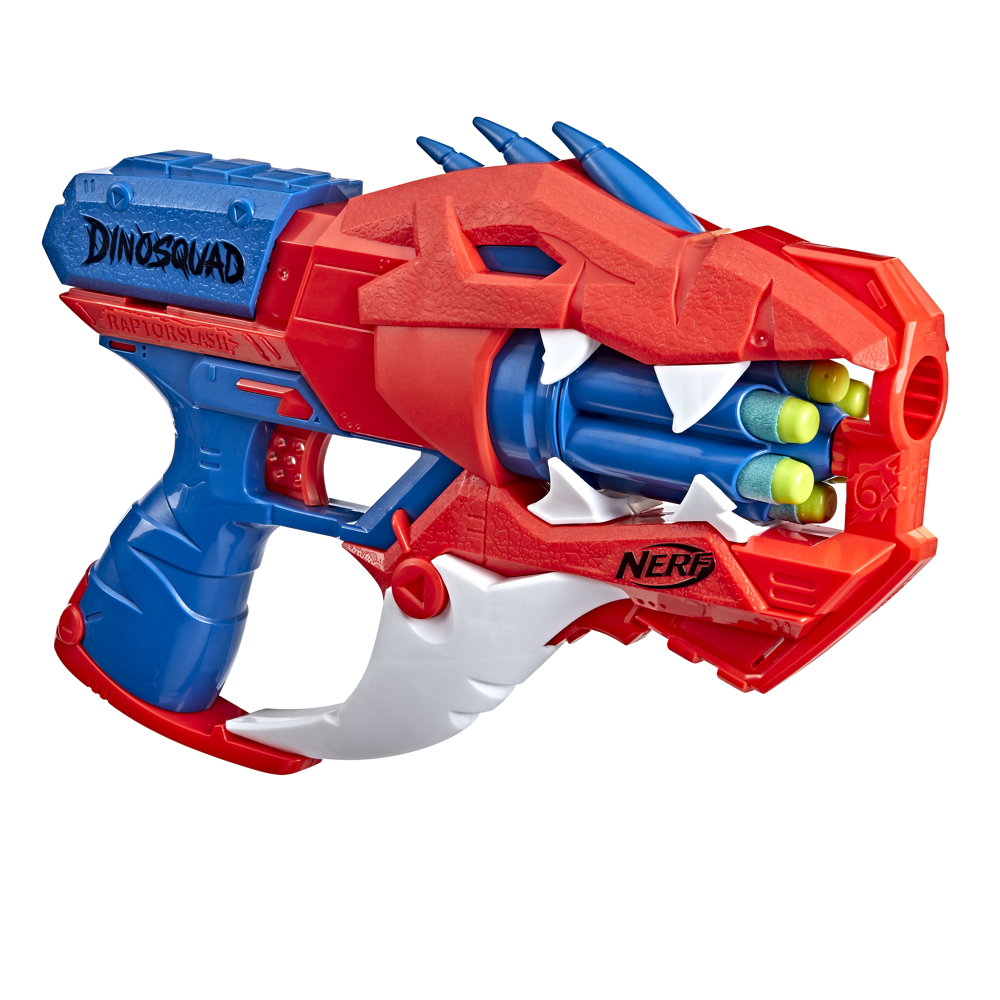 Nerf DinoSquad Raptor-Slash avec 6 fléchettes Nerf, apparence de vélociraptor