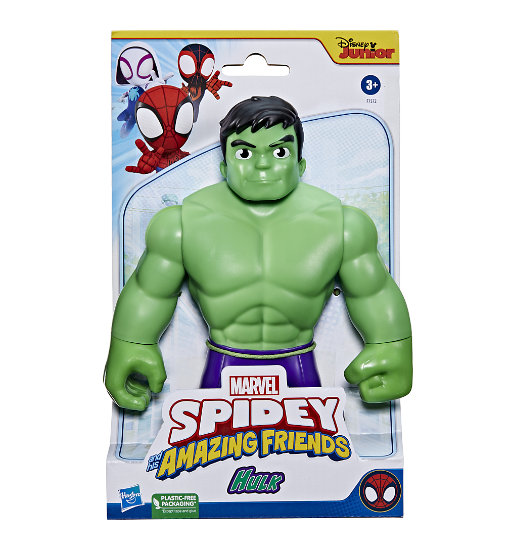 Marvel Spidey et ses Amis Extraordinaires, figurine de super-héros format géant Hulk de 22,5 cm pour enfants à partir de 3 ans