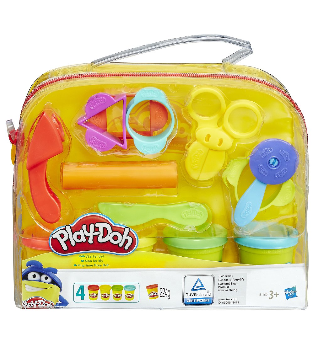 Play-Doh, Mon Premier Kit avec 4 pots de pâte a modeler, dès 3 ans