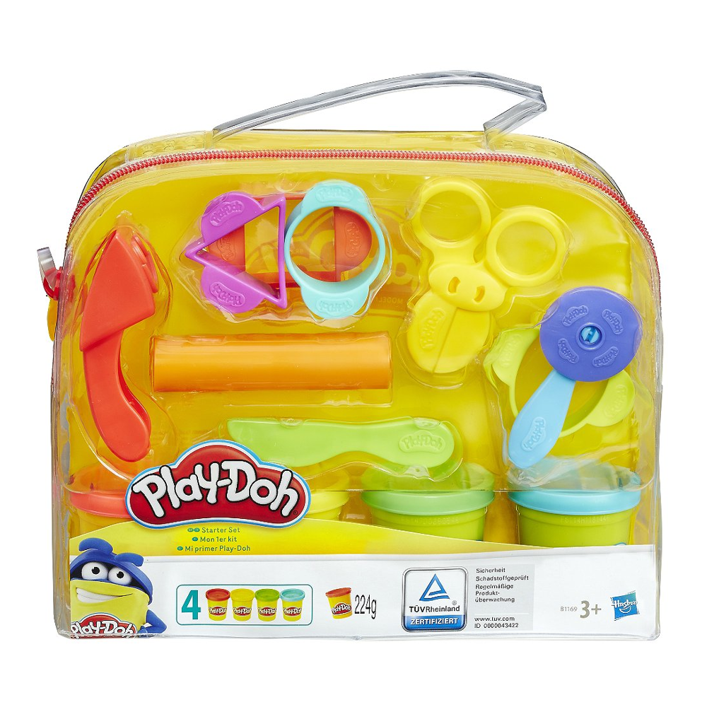 Play-Doh, Mon Premier Kit avec 4 pots de pâte a modeler, dès 3 ans