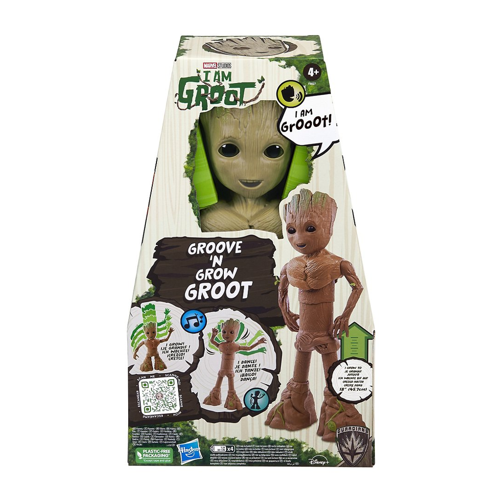 Marvel Studios I Am Groot Groove 'N Grow Groot, figurine interactive de 34 cm, jouet de super-héros