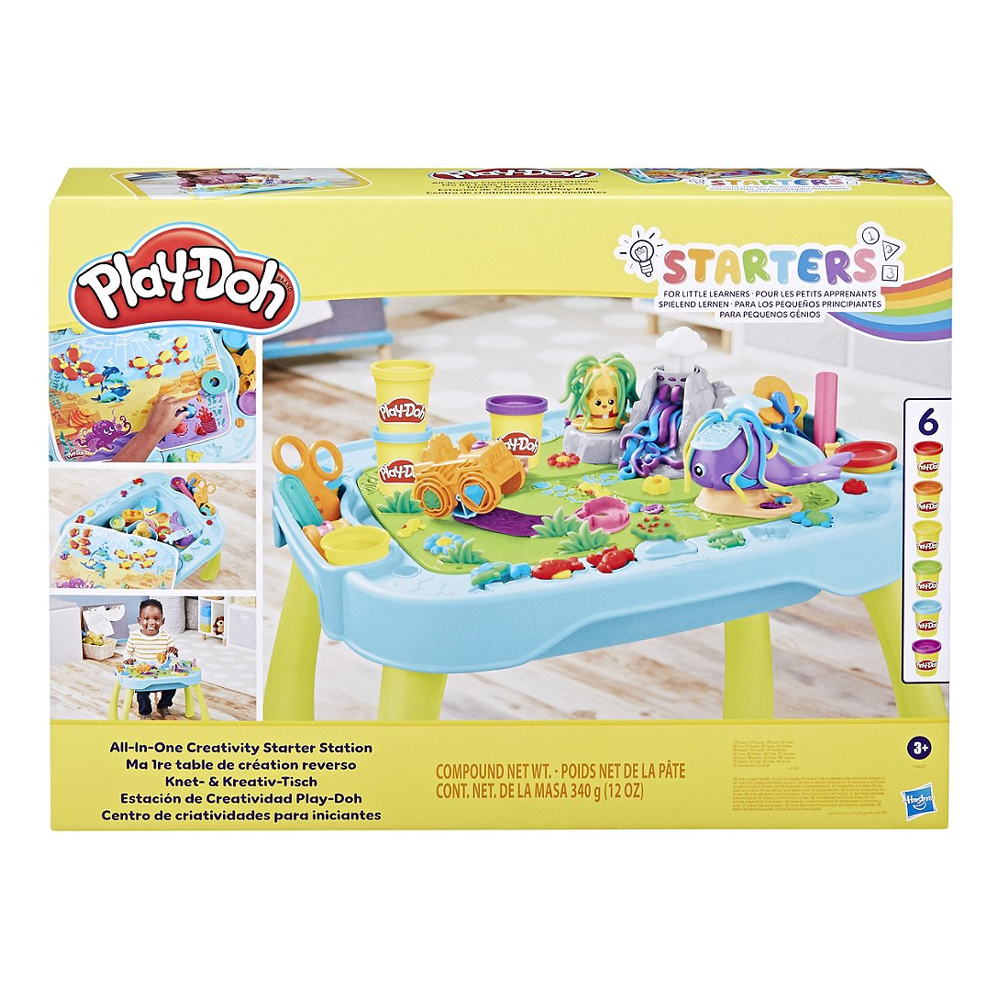 Play-Doh Ma 1re table de création reverso, jouets pour enfants avec pâte à modeler