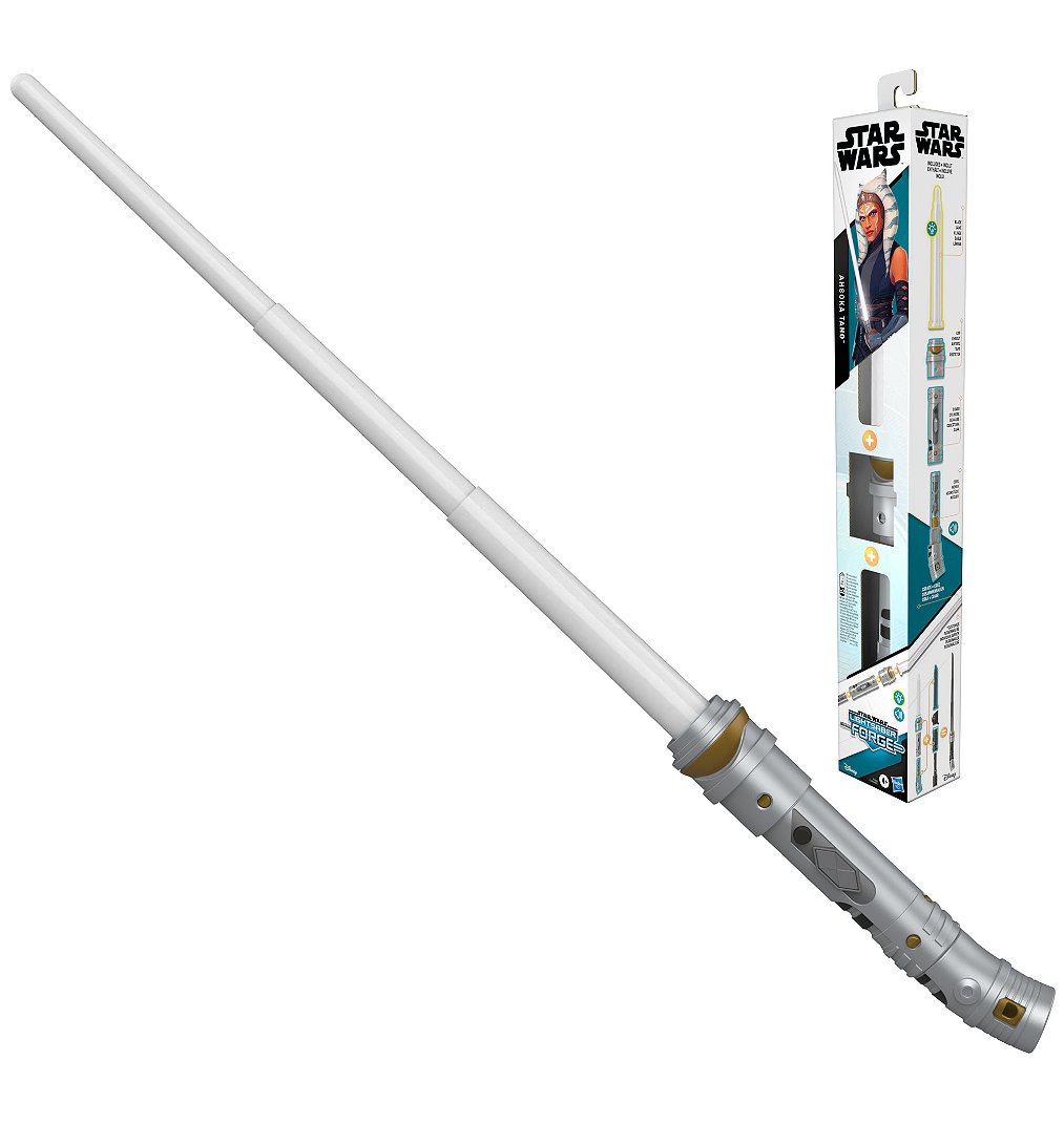 Star Wars Lightsaber Forge Ahsoka Tano, sabre laser électronique blanc personnalisable, jouets Star 