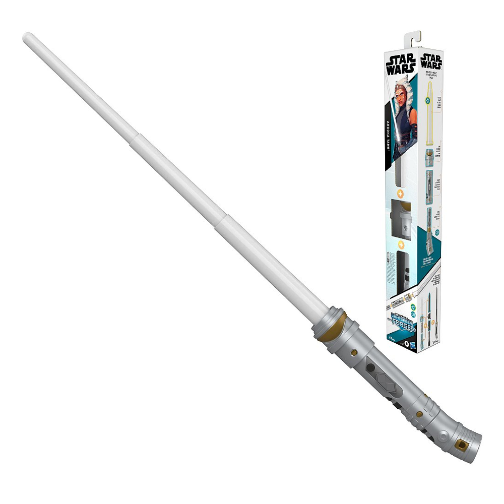Star Wars Lightsaber Forge Ahsoka Tano, sabre laser électronique blanc personnalisable, jouets Star