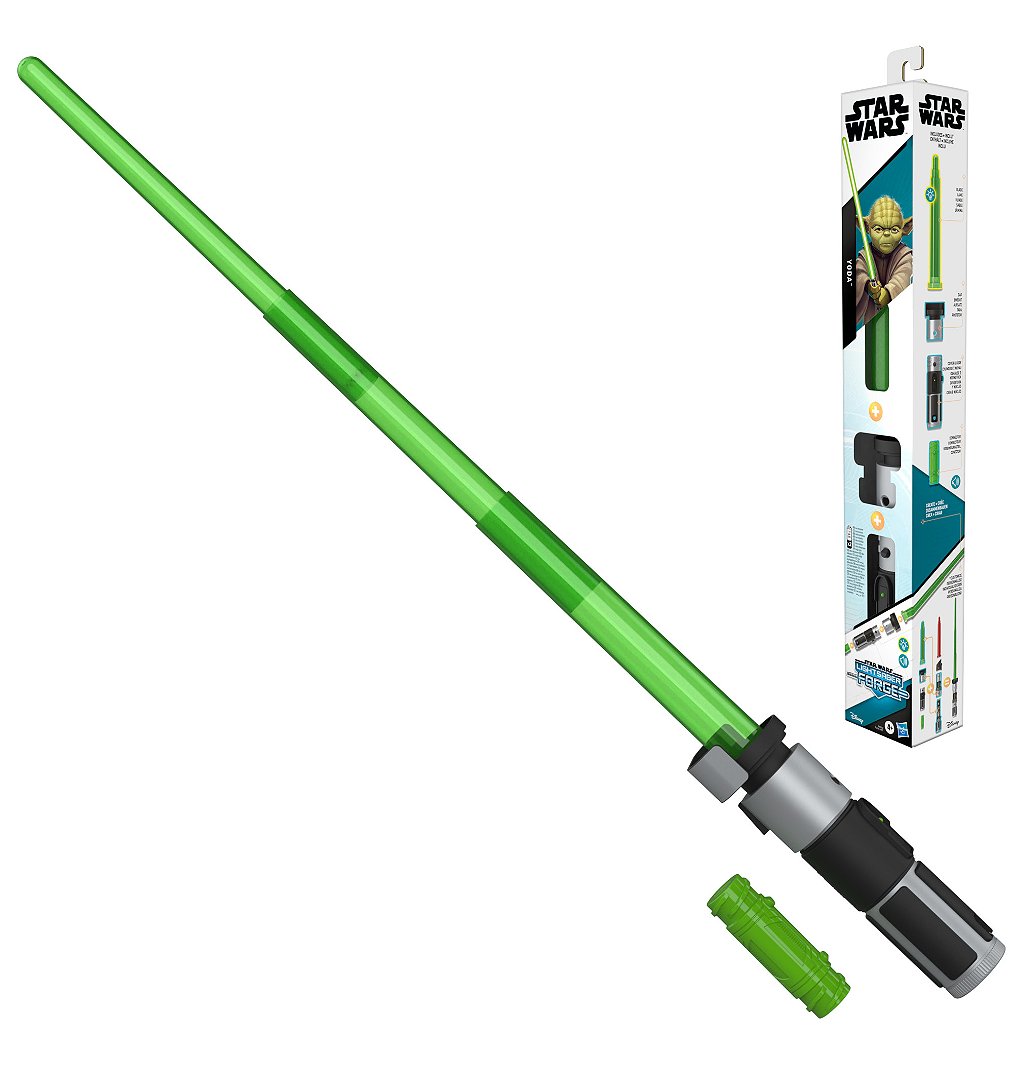 Star Wars Lightsaber Forge Yoda, sabre laser électronique vert personnalisable, jouets Star Wars pou