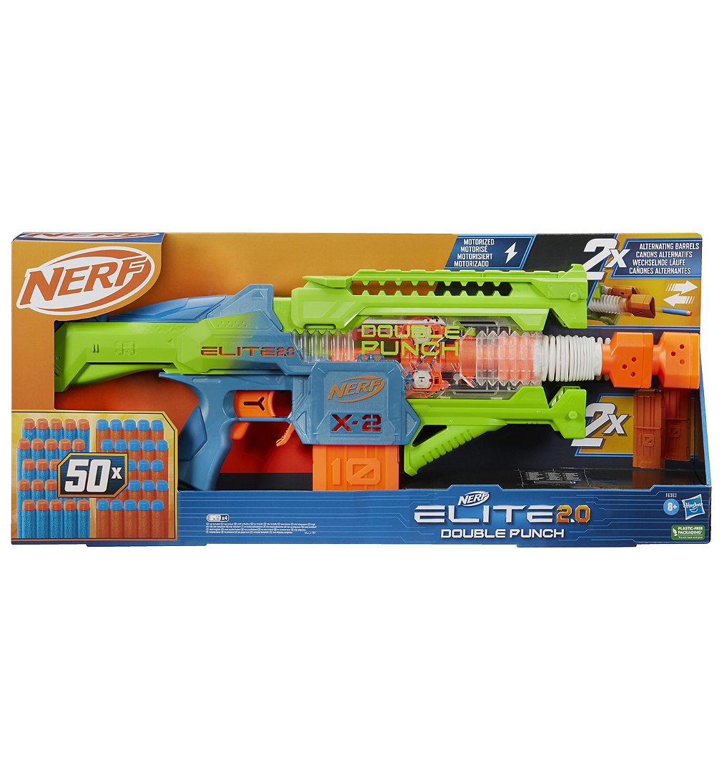 Nerf Elite 2.0, blaster à fléchettes motorisé Double Punch