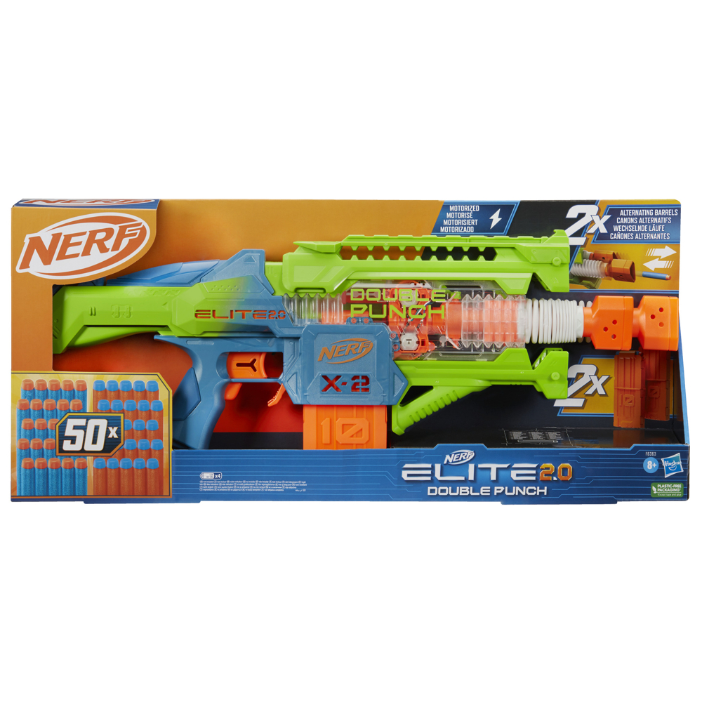 Nerf Elite 2.0, blaster à fléchettes motorisé Double Punch