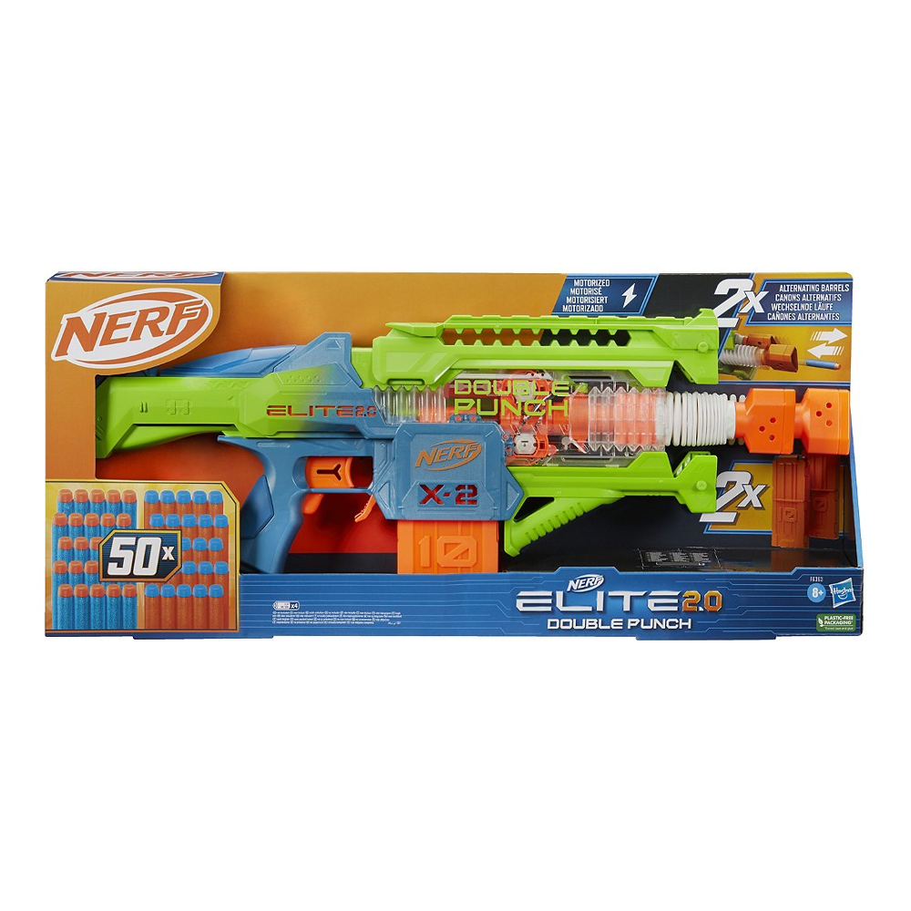 Nerf Elite 2.0, blaster à fléchettes motorisé Double Punch