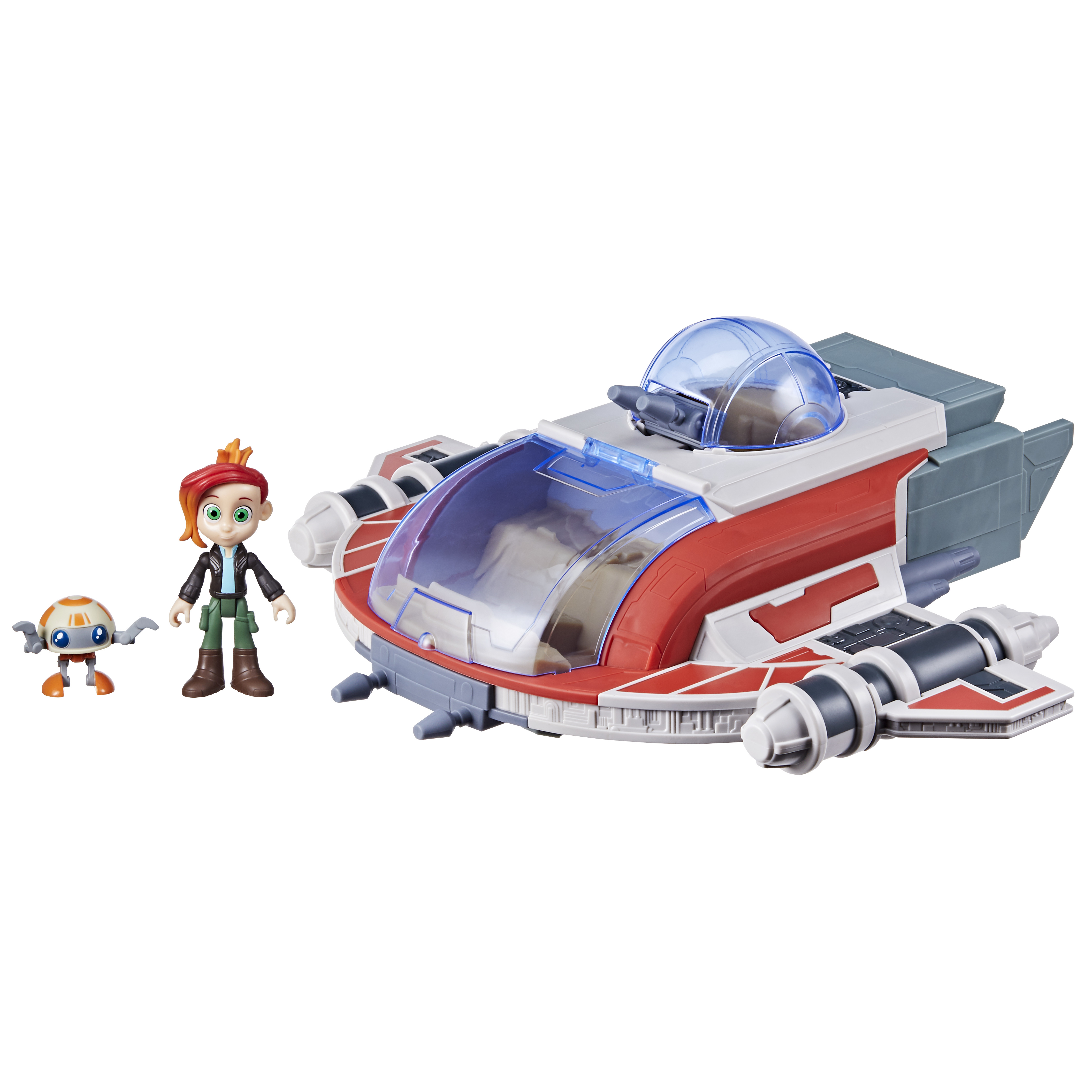Star Wars The Crimson Firehawk, vaisseau de 43 cm avec 2 figurines, jouets Star Wars pour enfants