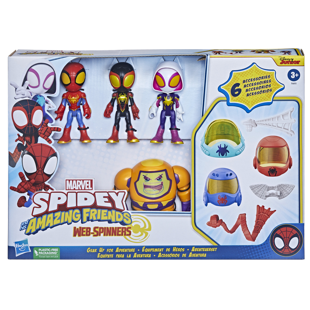 Marvel Spidey et ses Amis Extraordinaires Web-Spinners, pack Équipement de héros, jouet de super-hér