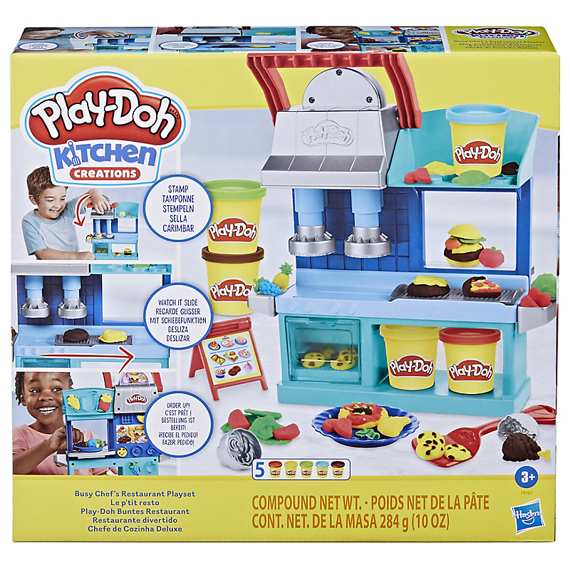 Play-Doh Kitchen Creations, Le p'tit resto, coffret de cuisine avec pâte à modeler