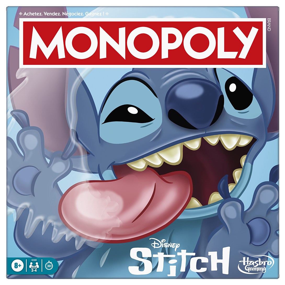 Monopoly Stitch Jeu de société de plateau 2 à 4 joueurs 30 minutes édition Disney Lilo & Stitch Dès - vue 3