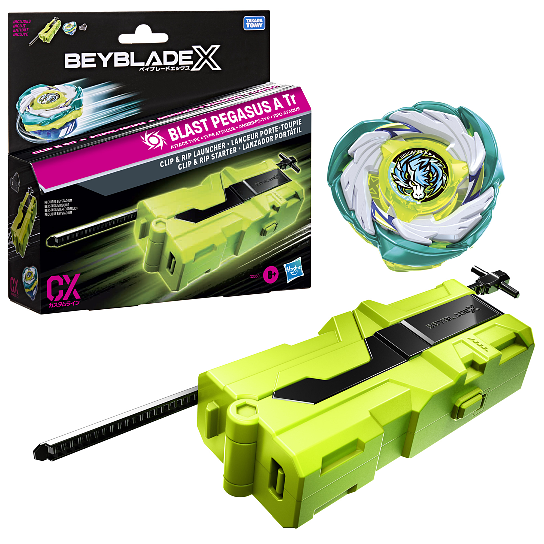 Beyblade X Lanceur porte toupie avec toupie Takara Tomy à rotation droite de type attaque toupies de compétition dès - vue 2