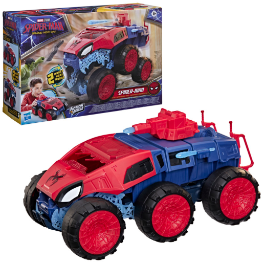Spiderman Super tank à mâchoire 2 en 1 coffret de figurines de 115 cm avec véhicule jouets de super héros et figurines dès - vue 3