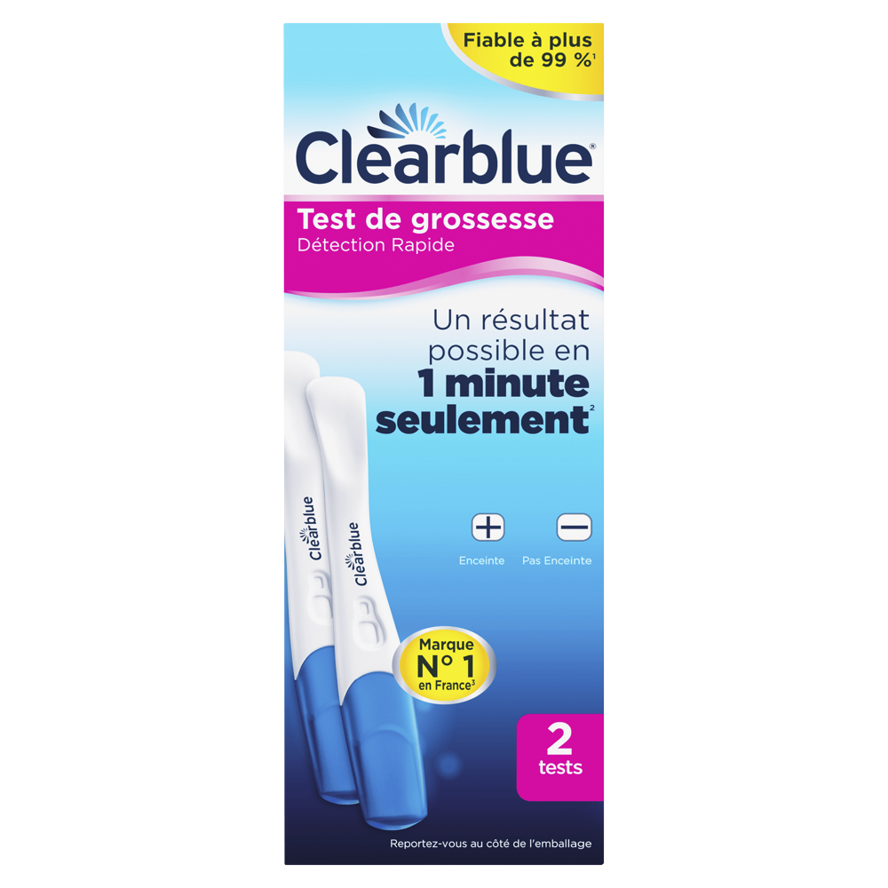 Clearblue test de grossesse plus - pack de 2