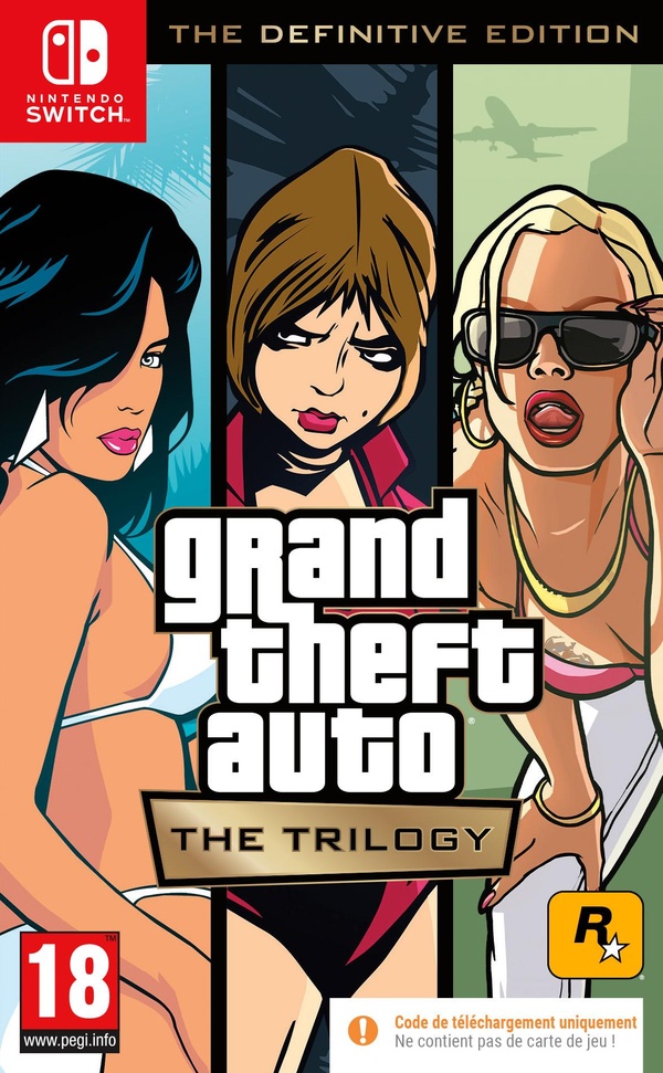 Grand Theft Auto : The Trilogy (Code in a Box) - The Definitive Edition (SWITCH)